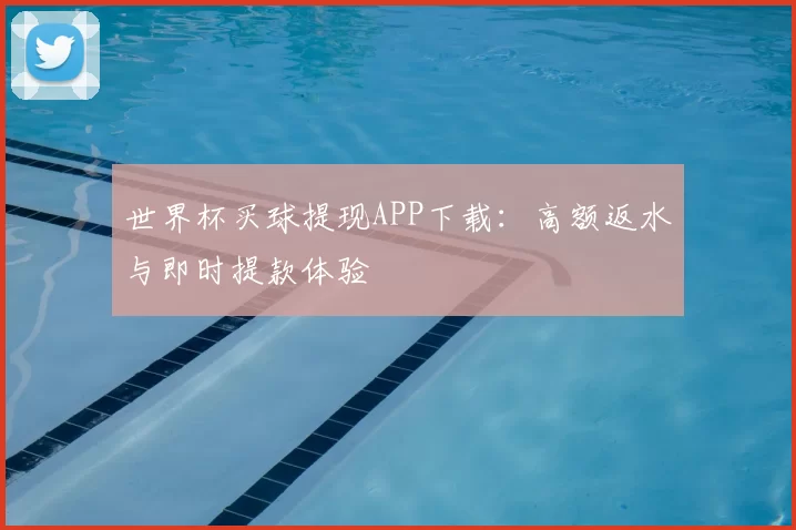世界杯买球提现APP下载：高额返水与即时提款体验